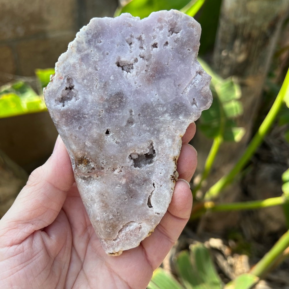 Pink Amethyst with purple crystal druzy moon - Picture 2 of 8